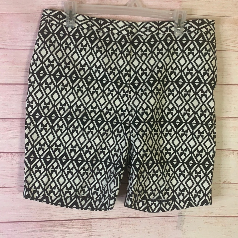 Mario Serrani Italy‎ Black White Print Shorts Size 12